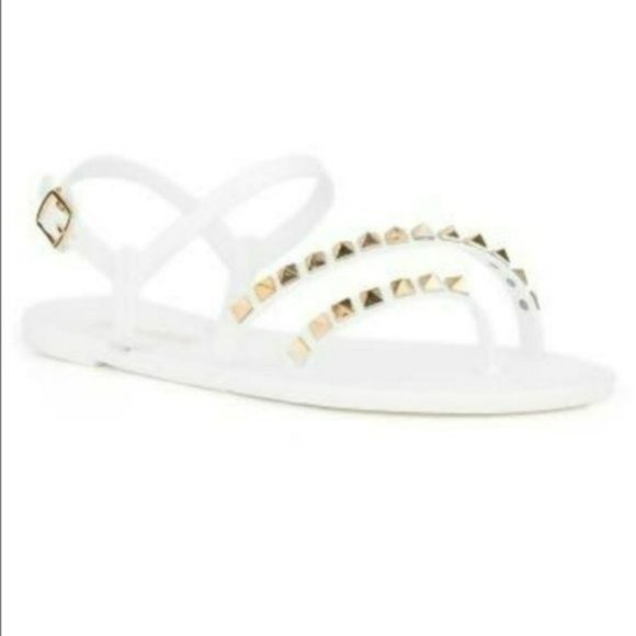 Olivia Miller Shoes - Olivia Miller Tramore Jelly Sandals White -9